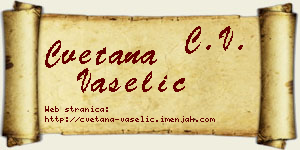 Cvetana Vaselić vizit kartica